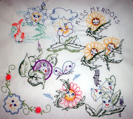 Vintage Anthropomorphic Flowers