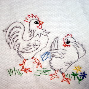 Vintage Chicken Romance