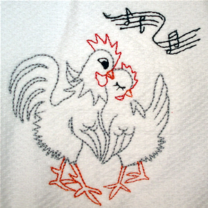 Vintage Chicken Romance