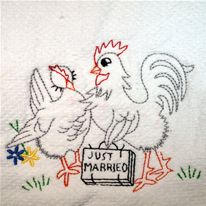 Vintage Chicken Romance