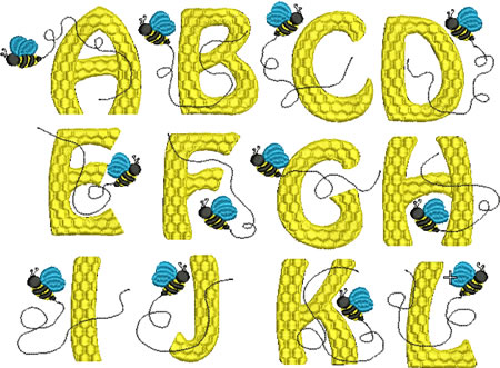 Honey Bee Alphabet - Click Image to Close