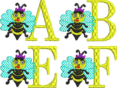 Queen Bee Alphabet - Click Image to Close