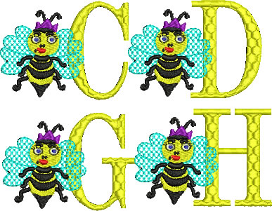 Queen Bee Alphabet - Click Image to Close