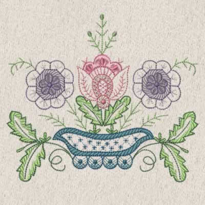 Vintage Jacobean Floral - Click Image to Close