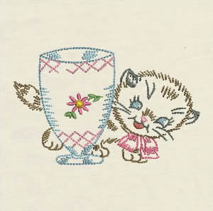 Vintage Playful Kittens