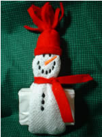 Washcloth Snowman - Click Image to Close